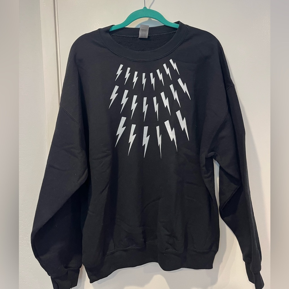 Black Lightning Bolt Sweater